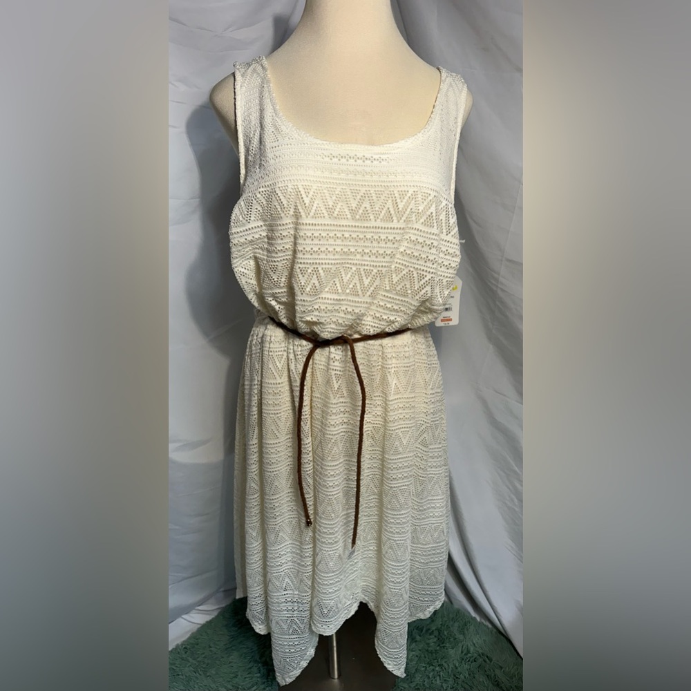 Faded Glory HANKY HEM LACE Womans Dress